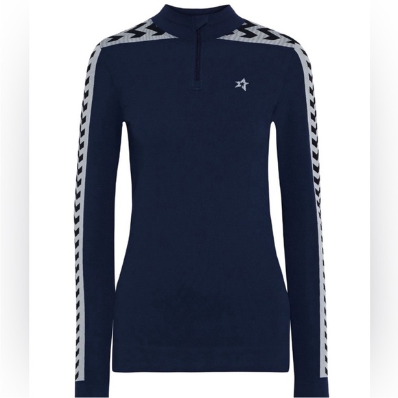 Perfect Moment Knit Thermal Top Zig Zag Half Zip Quarter Zip - Picture 2 of 6